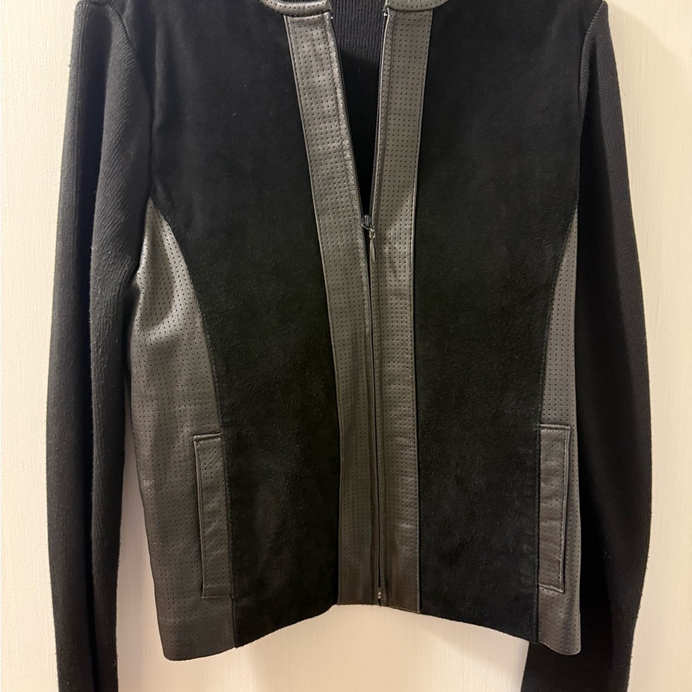 Black Fitted Knit Cardigan Sweater